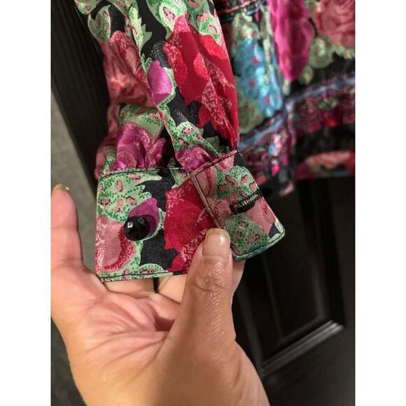 Vintage Howard Wolf paisley print blouse size 6 - Picture 4 of 7